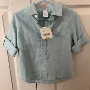 Janie and Jack short sleeve button up shirt